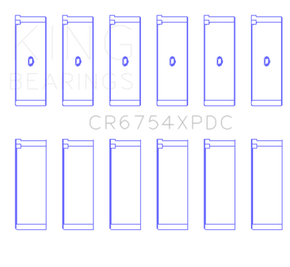 King Engine Bearings King Toyota 2JZGE 2JZGTE 24v (Size STDX - Predoweled for Alum Rods) Coated Perf Rod Bearing Set CR6754XPDCSTDX CR6754XPDCSTDX Photo - Primary