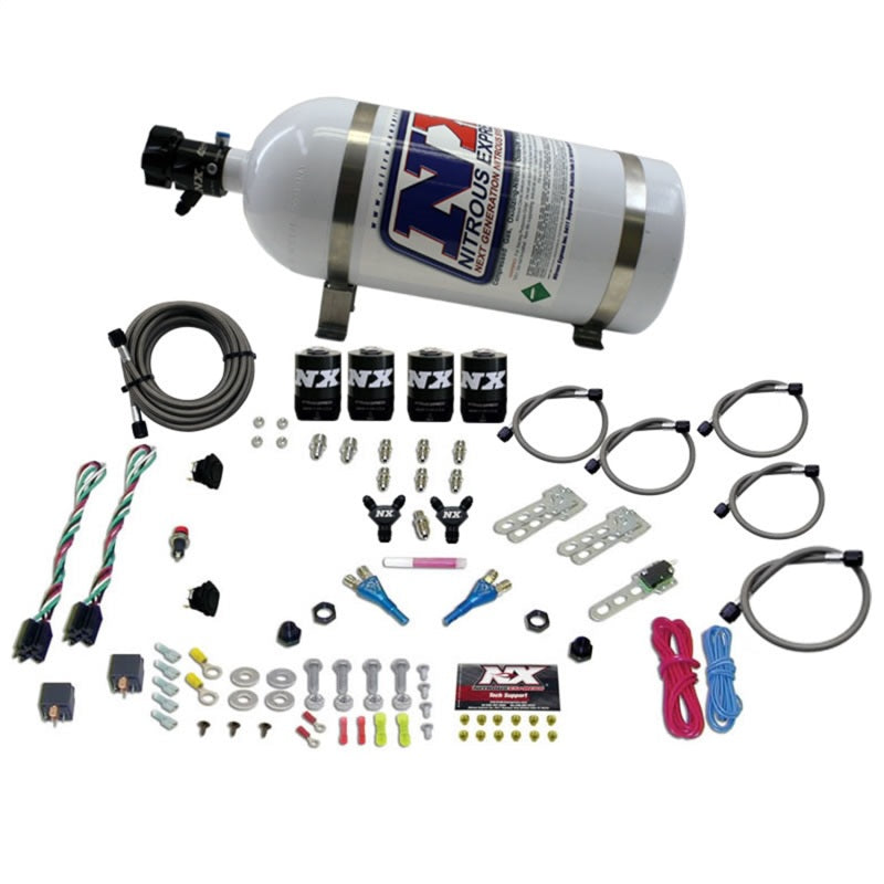 Nitrous Express Sport Compact EFI Dual Stage Nitrous Kit (35-75 x 2) x 2 w/10lb Bottle 20927-10 20927-10 Photo - Primary