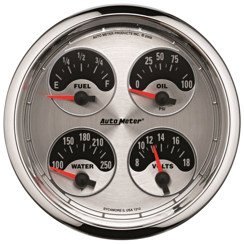 Autometer Gauge Kit 2 Pc Quad & Combo 5" American Muscle 1205 User 1