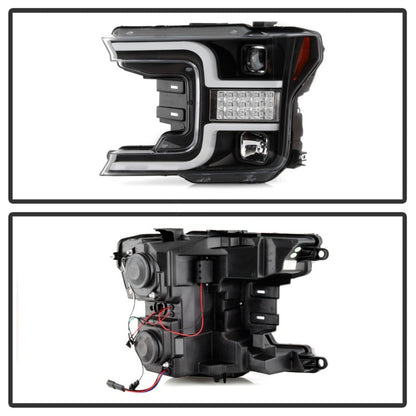 Spyder 18-19 Ford F-150 Proj Headlights - Halogen Model - LED Seq Turn - Blk PRO-YD-FF15018-LBSEQ-BK 5086648 5086648 Photo - Unmounted