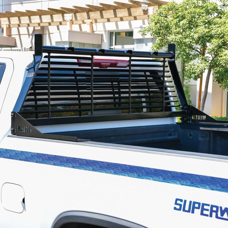 Westin 1999-2018 Chevrolet/Ford/GMC/Toyota Silverado/Sierra 1500/2500/3500 HD Headache Rack - Black 57-8025 57-8025 Photo - Mounted