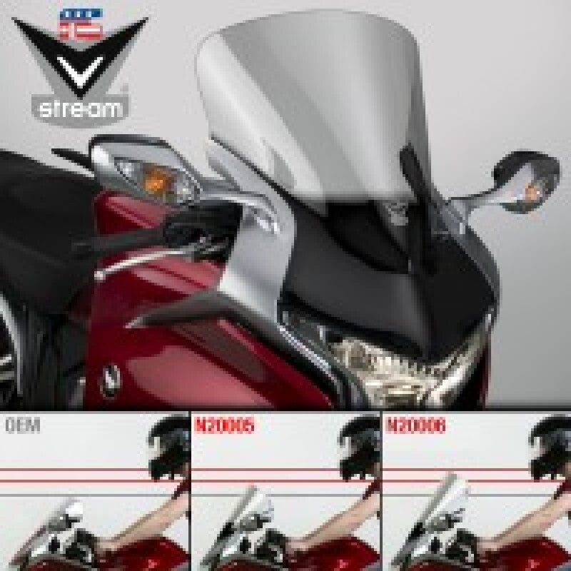 National Cycle 10-13 Honda VRF1200 V Stream/ Wave Mid/Std. Windshield-Tinted N20006 N20006 User 1