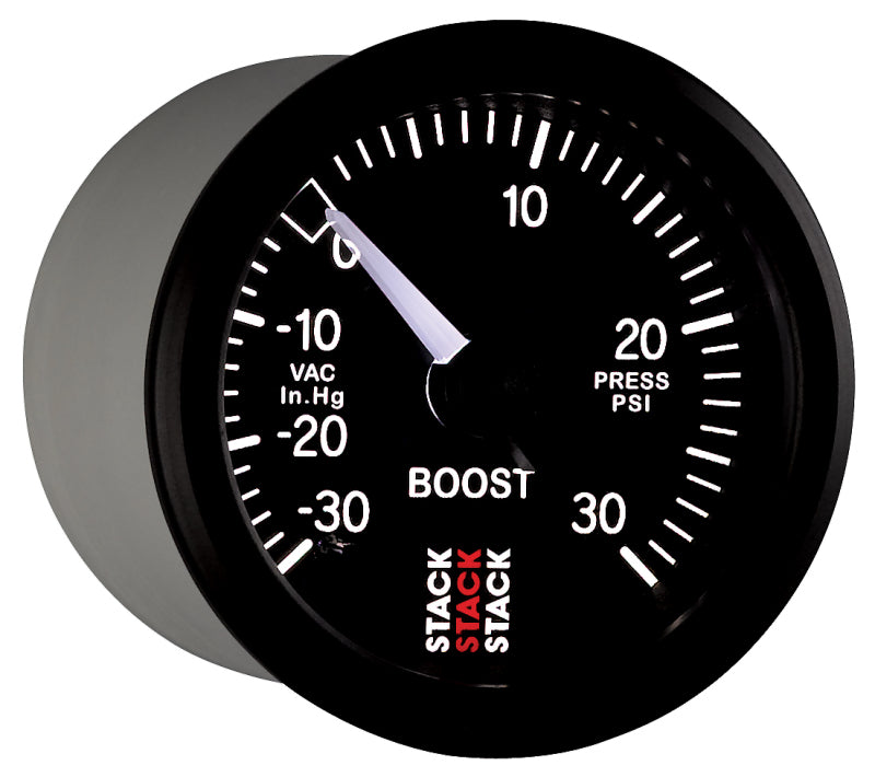 Autometer 52mm Stack Instruments -30INHG to +30PSI Mechanical Boost Gauge - Black ST3112 ST3112 User 6