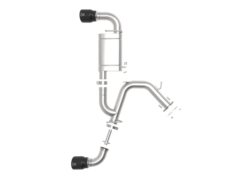 aFe Takeda Exhaust Axle-Back 19-20 Hyundai Veloster N 304SS Black Dual Tips Exhaust 49-37009-B 49-37009-B Photo - Unmounted