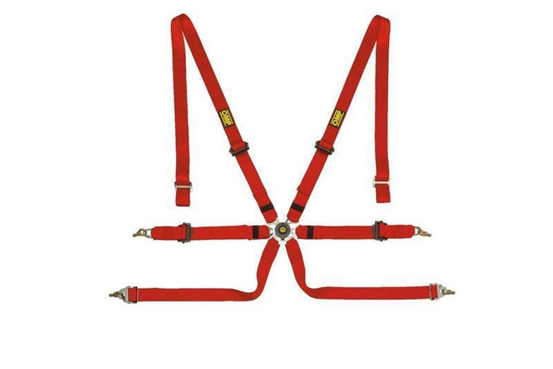 OMP Safety Harness One 2In Pull Up - Red (Fia 8853-2016) DA0-0202-A02-061 DA0-0202-A02-061 Photo - Primary