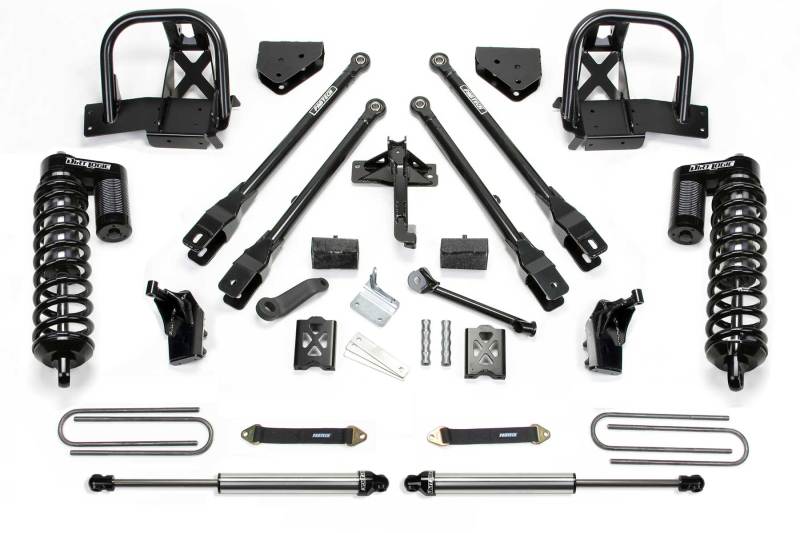 Fabtech 05-07 Ford F350 4WD 6in 4 Link System w/DL 4.0 Coilovers & Rear DL Shocks K20142DL K20142DL Photo - Primary