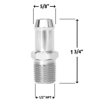Spectre Heater Hose Fitting 5/8in. - Chrome 5953 5953 Technical Drawing