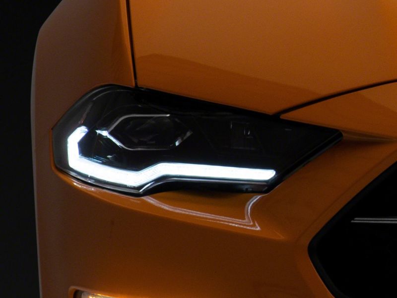 Raxiom 18-23 Ford Mustang GT EcoBoost LED Projector Headlights- Blk Housing (Clear Lens) 412122 412122 Photo - Close Up