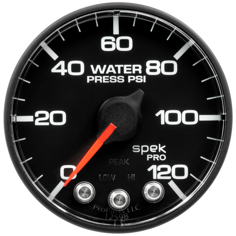 Autometer Spek-Pro Gauge Water Press 2 1/16in 120psi Stepper Motor W/ Peak & Warn P349328 P349328 User 1