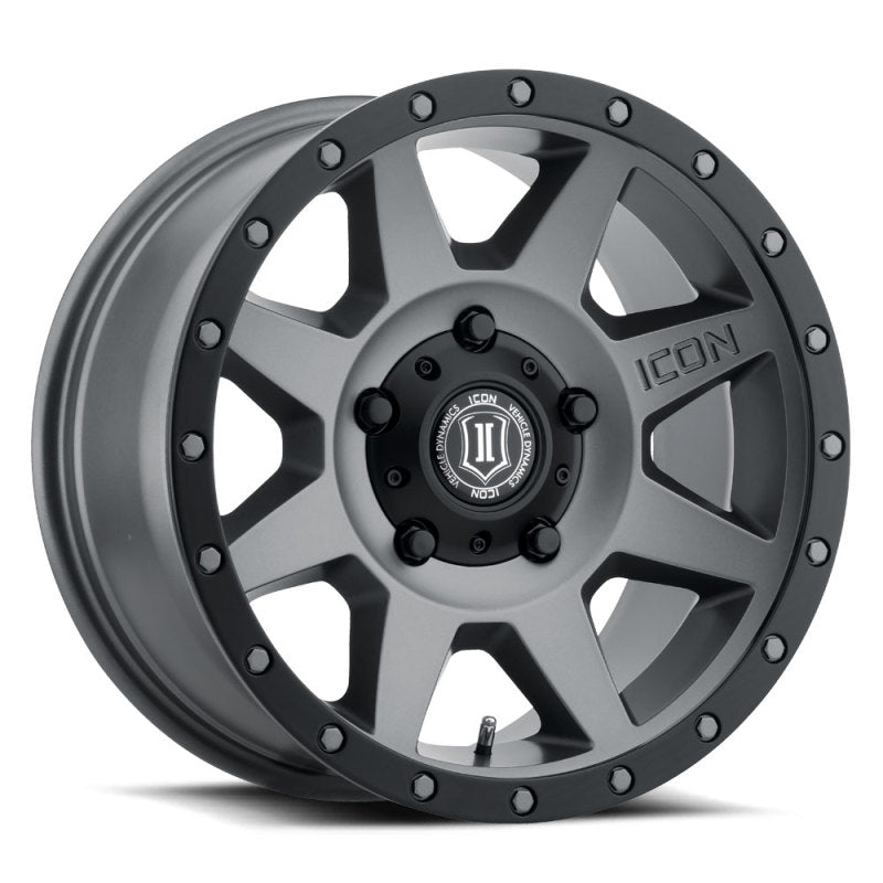 ICON Rebound 18x9 5x150 25mm Offset 6in BS 110.1mm Bore Titanium Wheel 1818905560TT 1818905560TT Photo - Primary