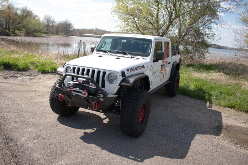 Fishbone Offroad 2018+ Jeep Wrangler JL/JLU/2020+ Gladiator JT  Alum Front Fender Flares  - Black FB33455F FB33455F Photo - lifestyle view