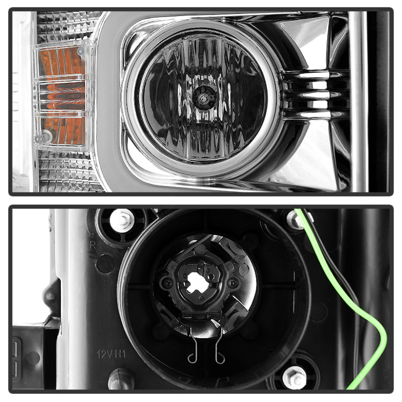 Spyder Chevy Silverado 2014-16 2500 HD Projector Headlights Light Bar DRL Chrm PRO-YD-CSHD14-LBDRL-C 5081049 5081049 User 1