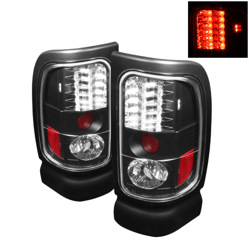 Spyder Dodge Ram 1500 94-01/Ram 2500/3500 94-02 LED Tail Lights Black ALT-YD-DRAM94-LED-BK 5002693 5002693 Photo - Primary