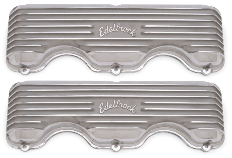Edelbrock Valve Cover Classic Series Chevrolet W 348/409 CI V8 Polshed 4140 4140 Photo - Primary
