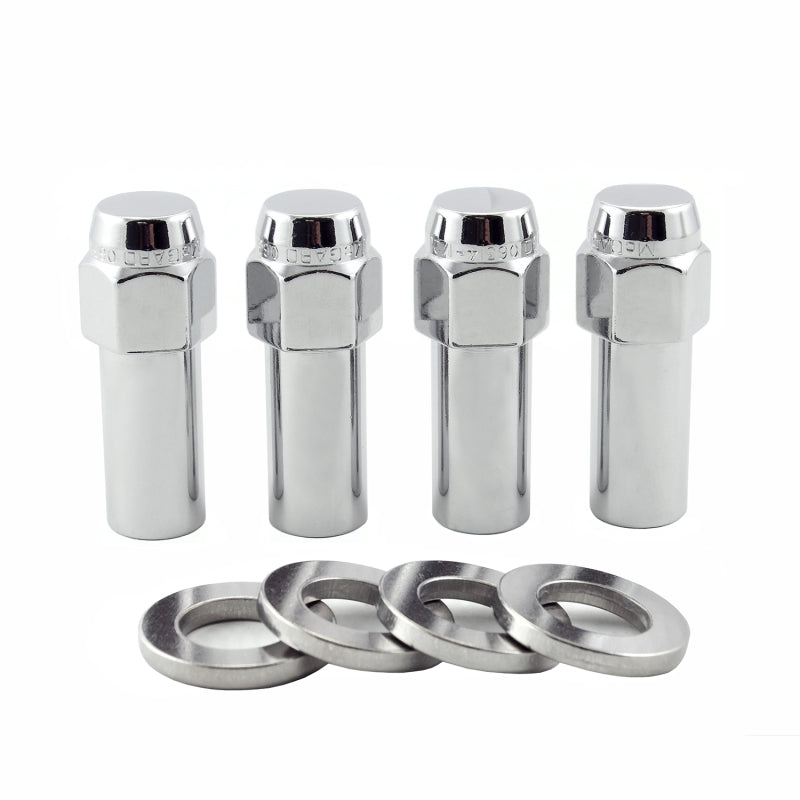 McGard Hex Lug Nut (X-Long Shank - 1.365in.) 1/2-20 / 13/16 Hex / 2.27in. Length (4-Pack) - Chrome 63014 63014 Photo - out of package