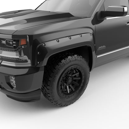 EGR 14+ Chev Silverado 5ft Bed Bolt-On Look Color Match Fender Flares - Set - Black 791674-GBA 791674-GBA User 1
