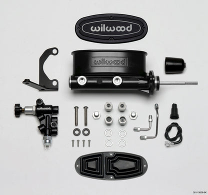 Wilwood HV Tandem M/C Kit w L/H Bracket & Prop Valve-15/16" Bore 261-13626-BK Photo - Primary