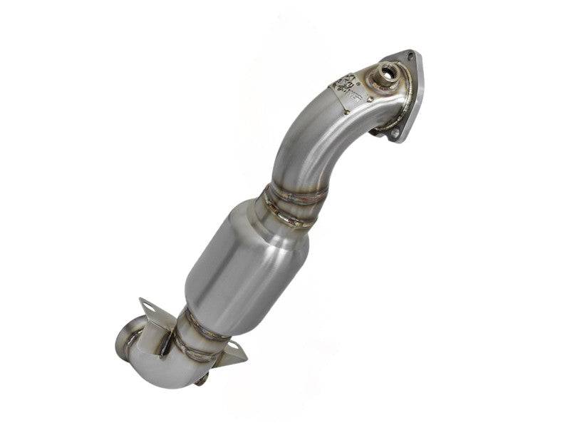 aFe 09-13 MINI Cooper S (R56) L4 1.6L (t) Twisted Steel Down Pipe 2-1/2in 304 Stainless Steel w/ Cat 48-36318-1HC 48-36318-1HC Photo - Primary