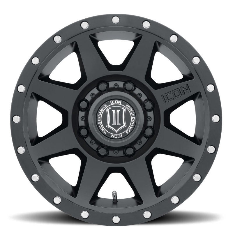 ICON Rebound 17x8.5 8x170 6mm Offset 5in BS 125mm Bore Satin Black Wheel 1817858150SB 1817858150SB Photo - Close Up