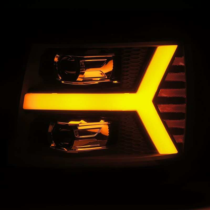 AlphaRex 07-13 Chevy 1500HD PRO-Series Proj Headlight Plank Style Gloss Blk w/Activ Light/Seq Signal 880206 880206 User 3