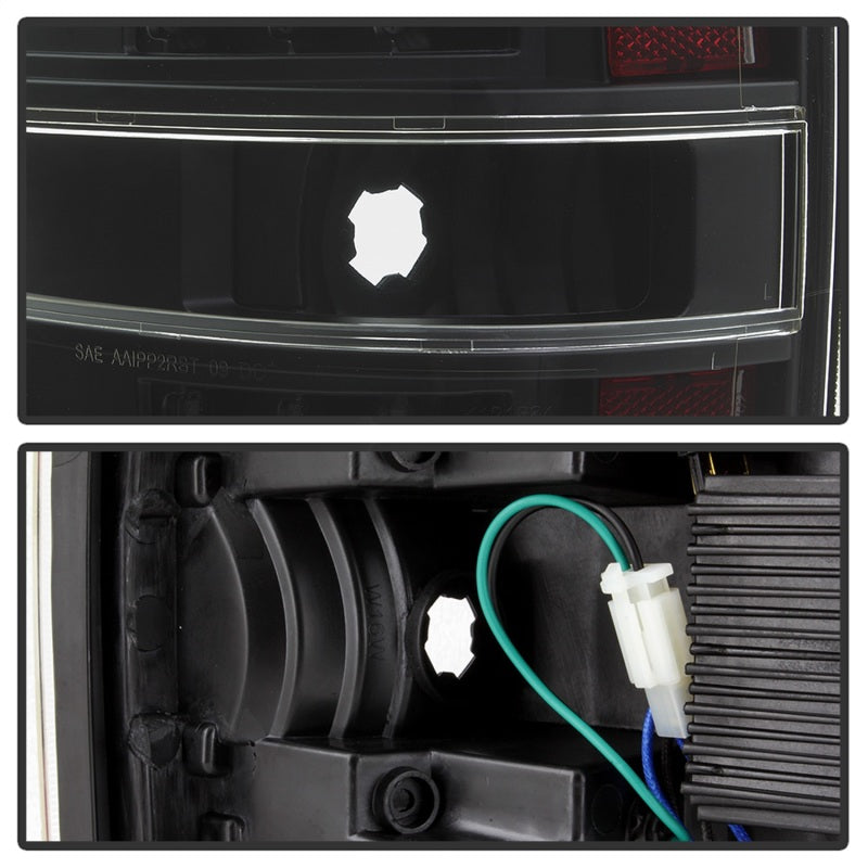SPYDER xTune 09-14 Ford F-150 Light Bar LED Tail Lights - Black (ALT-JH-FF15009-LBLED-BK) 9042188 9042188 Photo - Unmounted