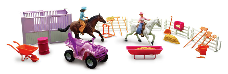 New Ray Toys Pink Horse Riding Set SS-37105B