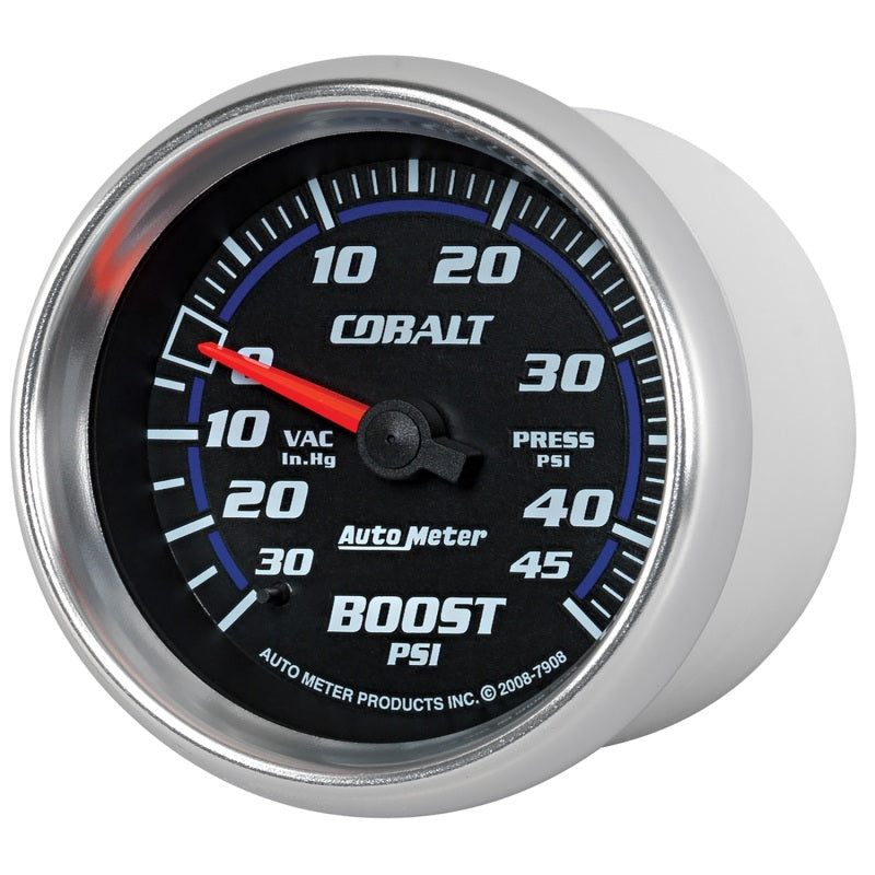 AutoMeter Gauge Vac/Boost 2-5/8in. 30Inhg-45PSI Mechanical Cobalt 7908 7908 User 2