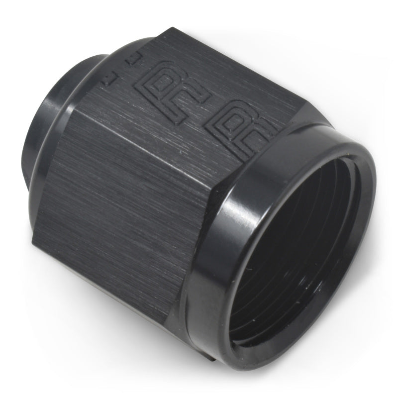 Russell -6 AN Flare Cap (Black Finish) 661963 Photo - out of package