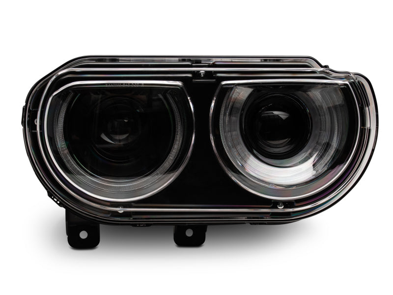 Raxiom 08-14 Dodge Challenger Halo Projctr Headlights w/Sequential Turn Signals-Blk Hsng(Clear Lens) CH3761 CH3761 Photo - Close Up