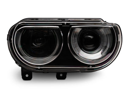 Raxiom 08-14 Dodge Challenger Halo Projctr Headlights w/Sequential Turn Signals-Blk Hsng(Clear Lens) CH3761 CH3761 Photo - Close Up