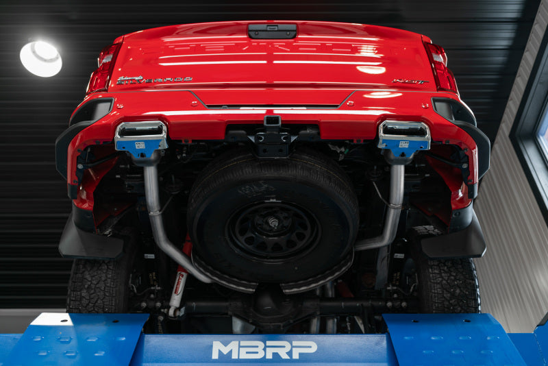 MBRP 19-Up Chevy Silverado 1500 6.2L 2.5in Catback Dual Rear Exit Aluminized S5065AL S5065AL Photo - Mounted