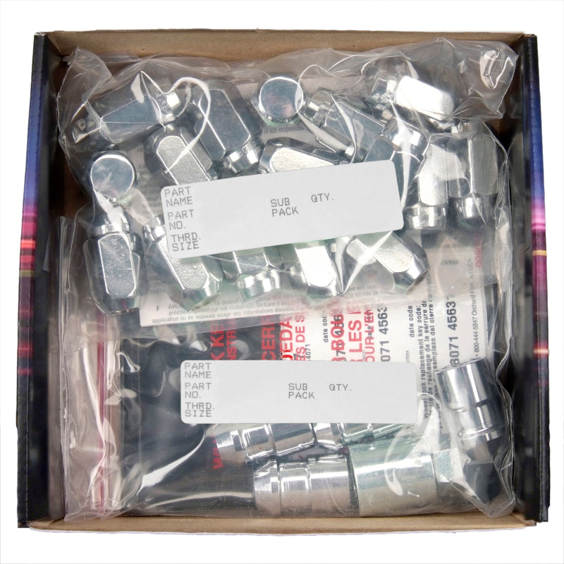 McGard 4 Lug Hex Install Kit w/Locks (Cone Seat Nut) M12X1.25 / 13/16 Hex / 1.28in. Length - Chrome 84454 84454 Photo - in package
