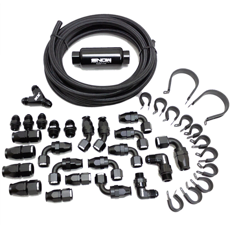 Snow Performance 8AN Braided Stainless Fuel Line Kit - Black Line SNF-60801B SNF-60801B Photo - Primary