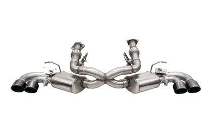 Corsa 2020 Corvette C8 3in Valved Cat-Back 4.5in Blk Quad Tips Fits Factory Perf Exhaust Deletes AFM 21103BLK 21103BLK Photo - Primary