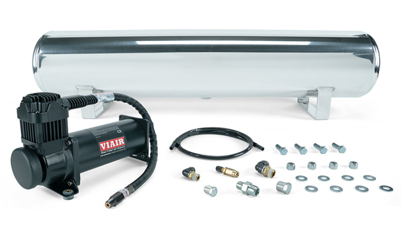 Air Lift 4 Gal. Polished Tank w/ Viair 444b Blk Compressor (Incl. Fittings & Mounting Hardware) 27806 27806 Photo - Primary