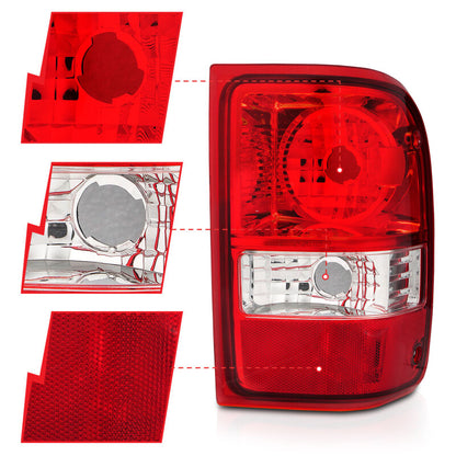 ANZO 2001-2011 Ford Ranger Taillights w/ Red/Clear Lens (OE Replacement) Pair 211182 211182 User 2