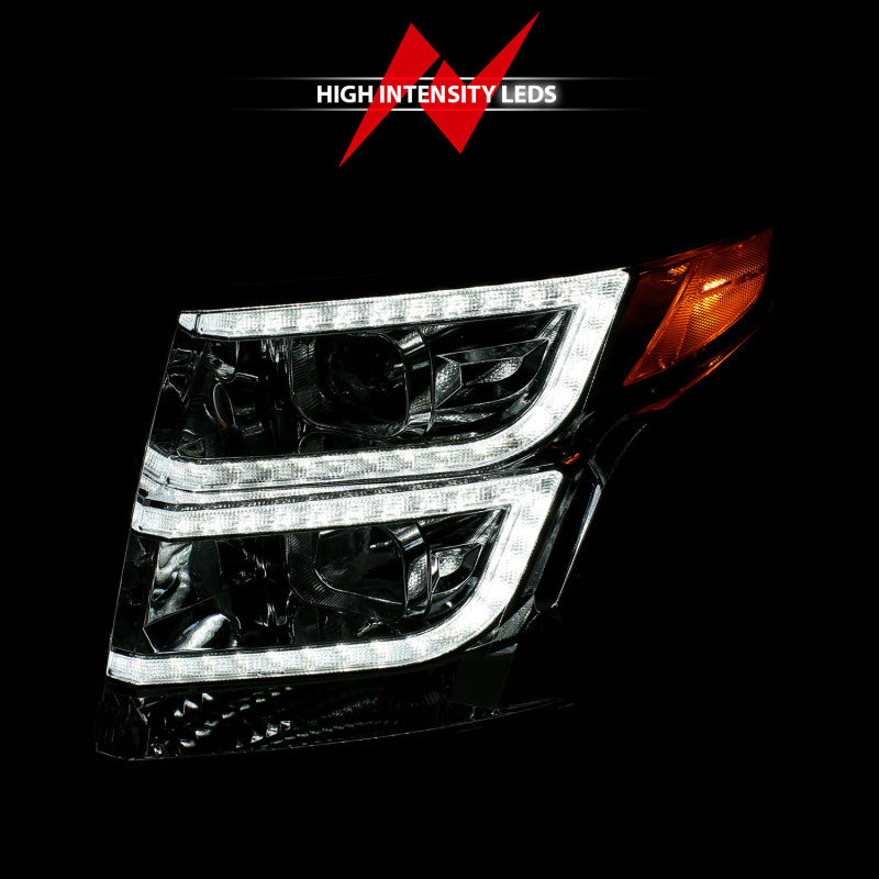 ANZO 2015-2020 Chevy Tahoe Projector Headlights Plank Style Chrome w/DRL 111493 111493 Photo - Unmounted
