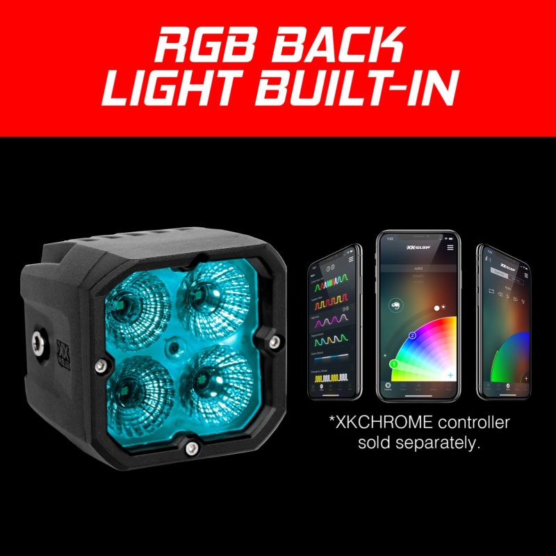 XKGLOW C3 Cube Driving Beam Rgb Ea XK065001-D XK065001-D User 1