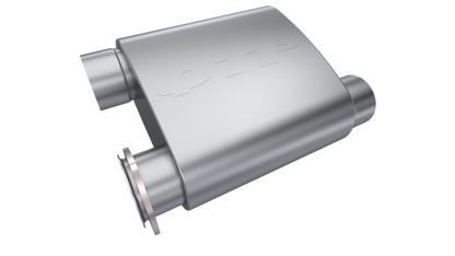 QTP 3in Weld-On Reverse 304SS Screamer Muffler Short Case w/Bolt-On QTEC Electric Cutout 13303C 13303C Photo - Primary