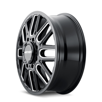 Mayhem 8107D Cogent Dually 20x8.25 / 8x170 BP / 115mm Offset / 124.9mm Hub Blk w/Milled Spokes Wheel 8107D-2870BMF115 8107D-2870BMF115 Photo - Primary