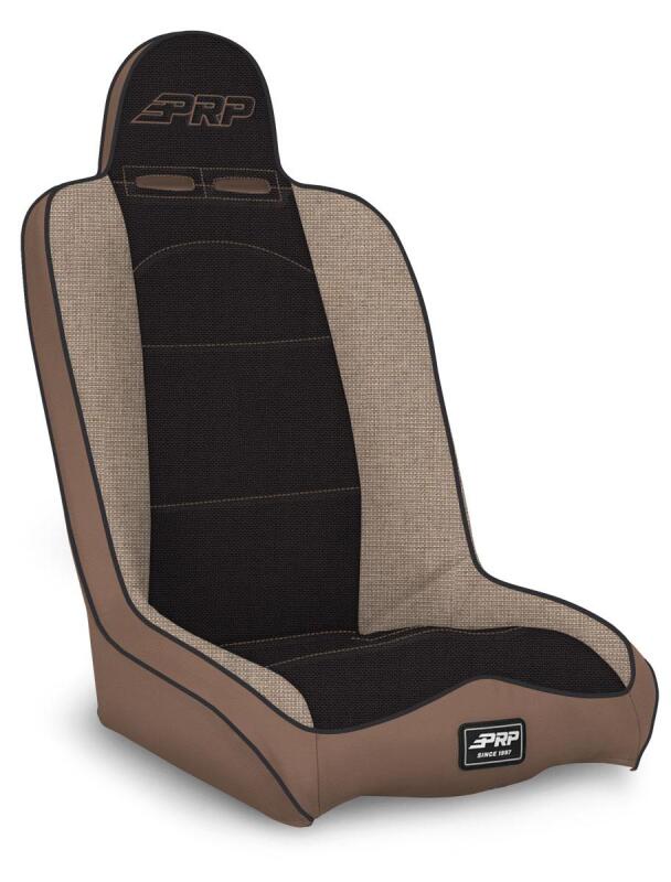PRP Seats PRP Daily Driver High Back Suspension Seat (Two Neck Slots) - Tan / Black A140110-64 A140110-64 Photo - Primary