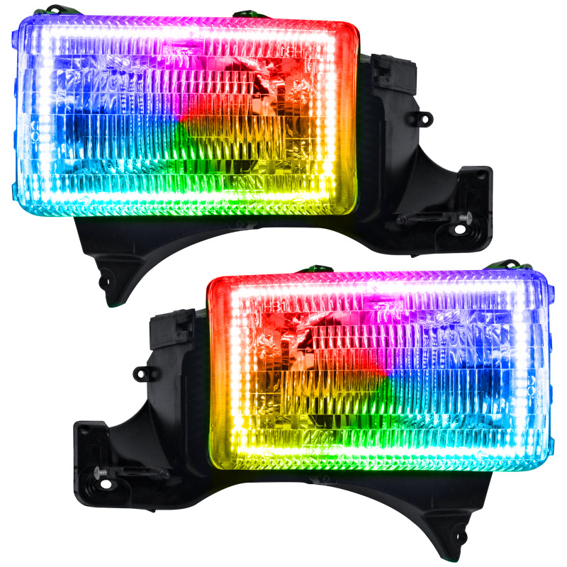 ORACLE Lighting Oracle 94-02 Dodge Ram Pre-Assembled Halo Headlights - ColorSHIFT w/ 2.0 Controller 8167-333 8167-333 Photo - out of package