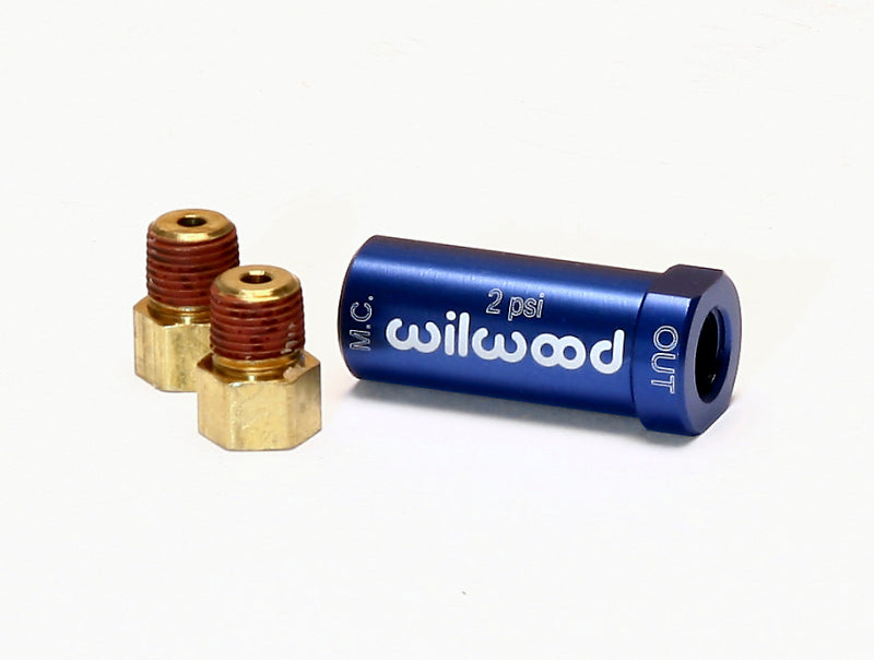 Wilwood Residual Pressure Valve -  w/ Fittings - 2# / Blue 0XCTH 260-13783 Photo - Primary