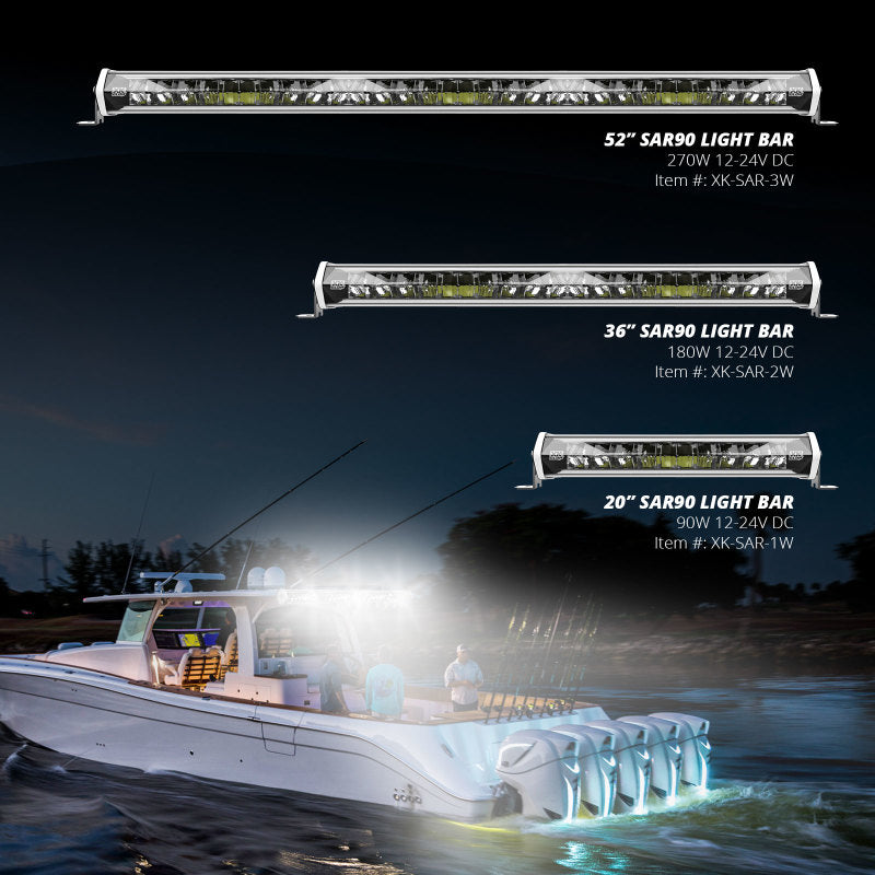 XKGLOW XK Glow White Housing SAR Light Bar - Emergency Search and Rescue Light 36In XK-SAR-2W XK-SAR-2W User 1