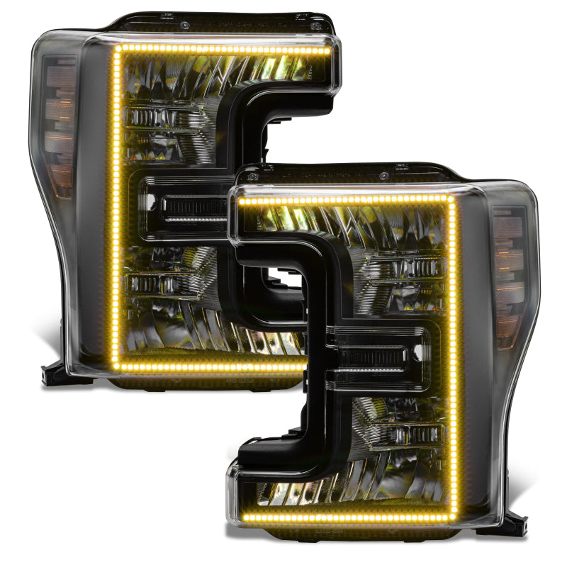 ORACLE Lighting Oracle 17-19 Ford F-250 SD Dynamic Pre-Assembled Headlights - Halogen - Black Edition - ColorSHIFT 8203-332 8203-332 User 2