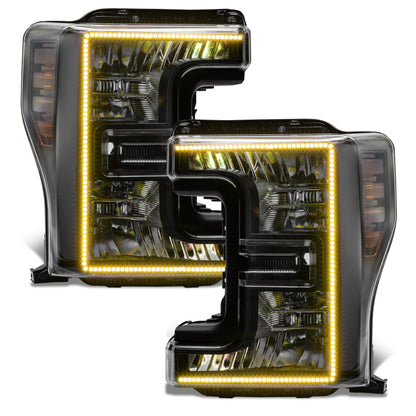 ORACLE Lighting Oracle 17-19 Ford F-250 SD Dynamic Pre-Assembled Headlights - Halogen - Black Edition - ColorSHIFT 8203-332 8203-332 User 2