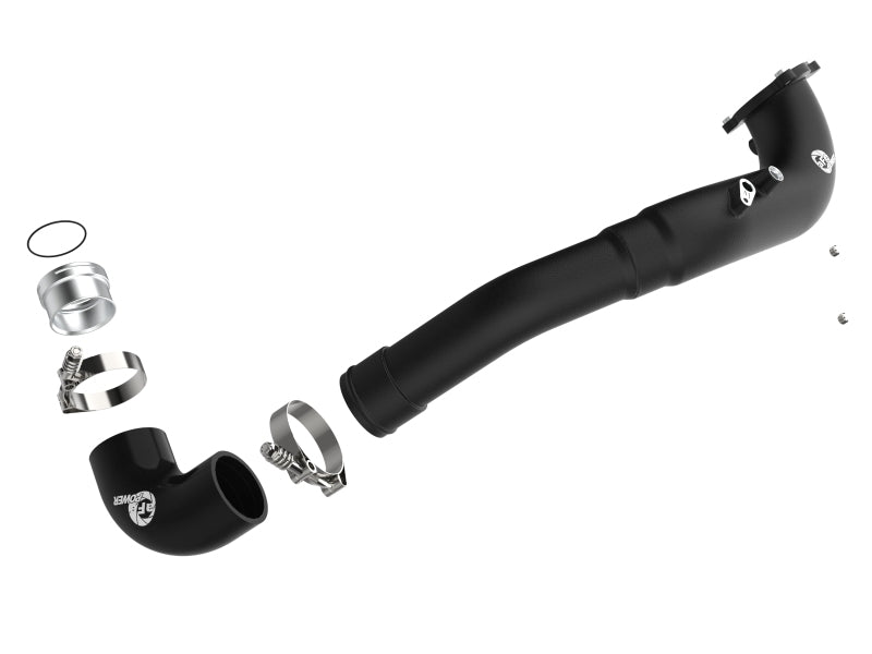 aFe 17-22 BMW 540i (G30/G31/G38) B58 L6 3.0L (t) BladeRunner 3in Aluminum Hot Charge Pipe - Black 46-20548-B 46-20548-B Photo - Unmounted