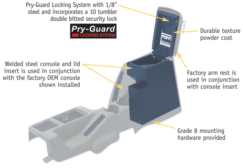 Tuffy Products Tuffy Jeep Wrangler Tj Console Safe 062-01 062-01 Photo - Close Up