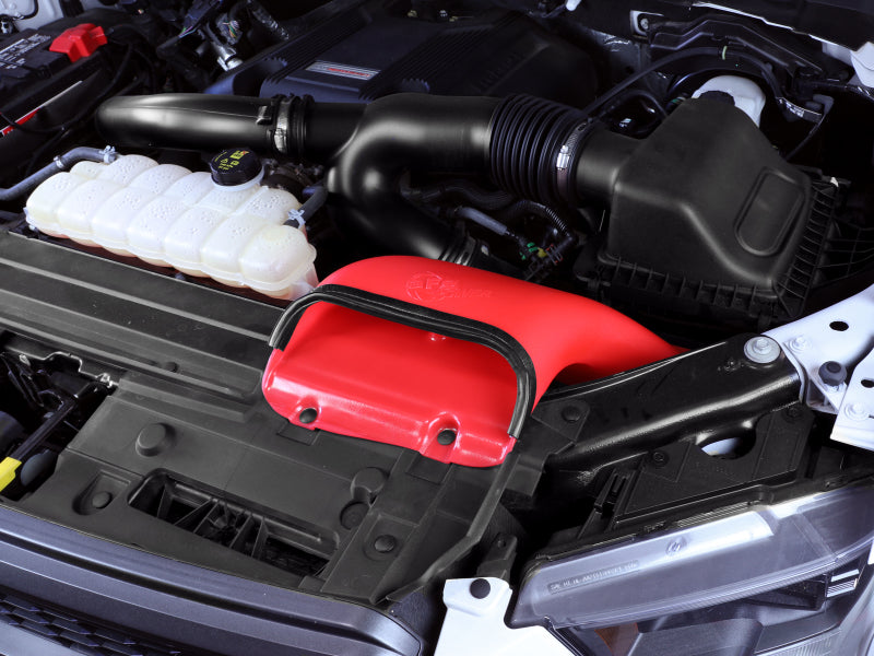 aFe Quantum Cold Air Intake System Scoop 15-20 Ford F150/Raptor V6-2.7L / V6-3.5L / V8-5.0L 53-10008SR 53-10008SR Photo - Mounted