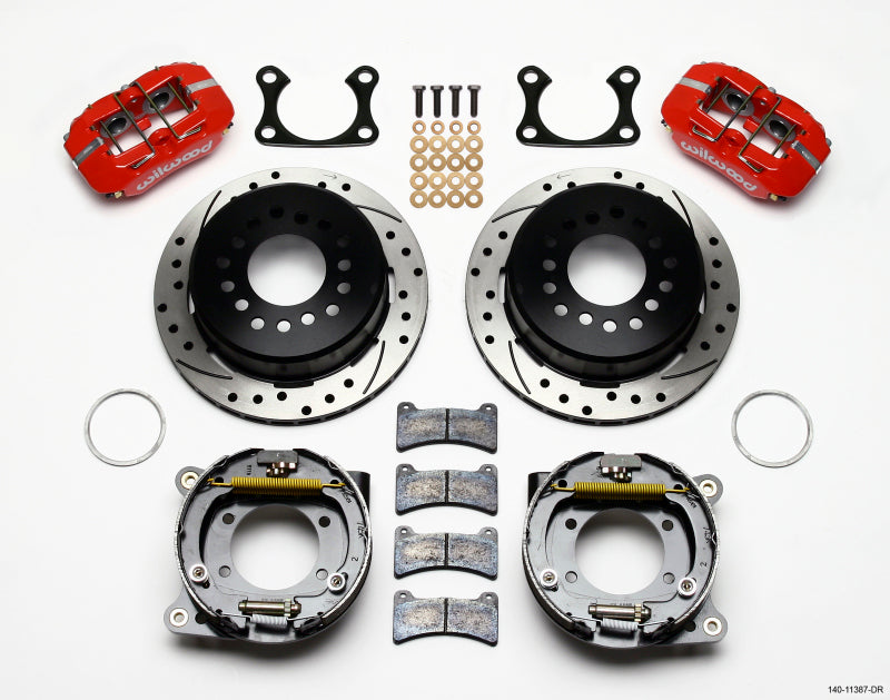Wilwood FDP-LP 11.00" P-Brake Kit, Drill-Red, Big Ford 2.36" Offset 140-11387-DR Photo - Primary